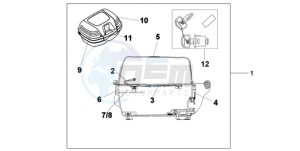 XL700V9 UK - (E / MKH) drawing TOP BOX 45L