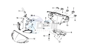 RED DEVIL 50 L6 drawing HANDLEBAR / HANDLEBAR COVER / DASHBOARD