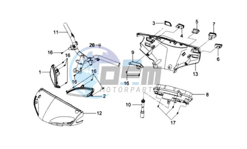 HANDLEBAR / HANDLEBAR COVER / DASHBOARD