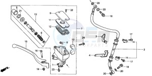 VT750C drawing FR. BRAKE MASTER CYLINDER