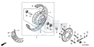 CRF50F9 Australia - (U) drawing REAR WHEEL