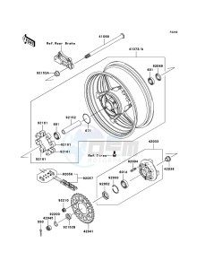 NINJA ZX-10R ZX1000D7F FR GB XX (EU ME A(FRICA) drawing Rear Hub