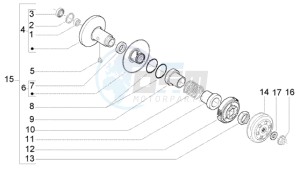 Fly 125 4t drawing Driven pulley