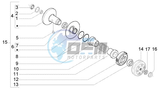 Driven pulley