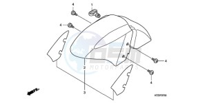 PES125R9 Europe Direct - (ED / STC 2ED) drawing FRONT FENDER