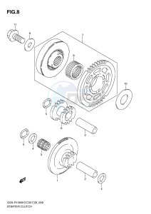 GSX-R1000 (E3-E28) drawing STARTER CLUTCH