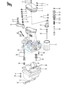 KZ 1000 E [SHAFT] (E1-E2) [SHAFT] drawing CARBURETOR PARTS -- CANADA- -