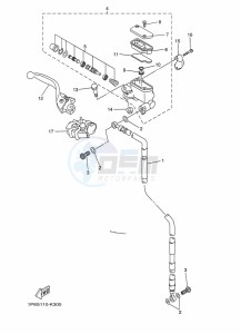 YZ250 (BCR9) drawing FRONT MASTER CYLINDER