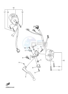 XJ6N ABS 600 XJ6-N (NAKED, ABS) (36B6) drawing HANDLE SWITCH & LEVER