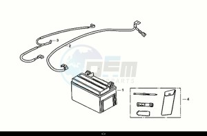 SYMPHONY CARGO 125 (AY12WA-EU) (E5) (M1) drawing BATTERY - TOOL BOX