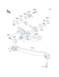 KLX 250 T [KLX250S] (T8F) T9F drawing GEAR CHANGE MECHANISM