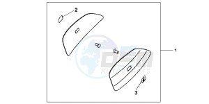 XL700VB drawing 29L PANNIER COLOUR PANEL SET SHASTA WHITE