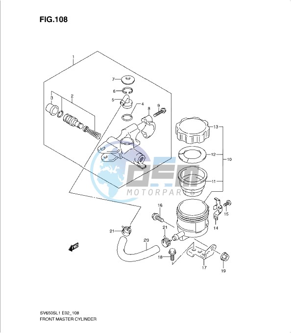 FRONT MASTER CYLINDER (SV650SAL1 E24)