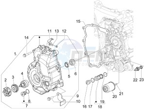 GTS 300 ie ABS (APAC) drawing Flywheel magneto cover - Oil filter