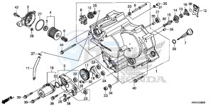 TRX500FM2H Europe Direct - (ED) drawing FRONT CRANKCASE COVER