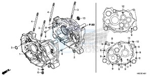 TRX420FM1G TRX420 Europe Direct - (ED) drawing CRANKCASE (TRX420FE1/FM1/FM2/TE1/TM1)