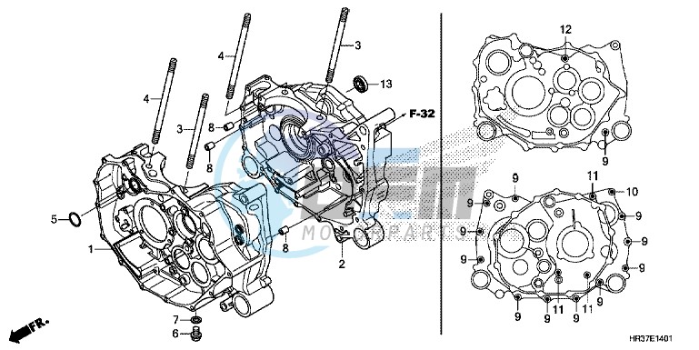 CRANKCASE (TRX420FE1/FM1/FM2/TE1/TM1)