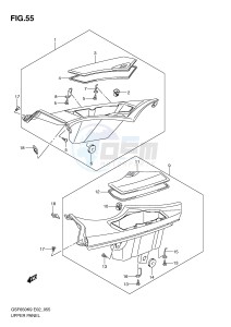 GSF650 (E2) Bandit drawing UPPER PANEL (WITH COWLING)