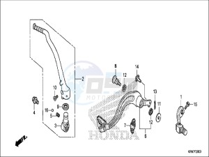 CRF250RH Europe Direct - (ED) drawing PEDAL/KICK STARTER ARM