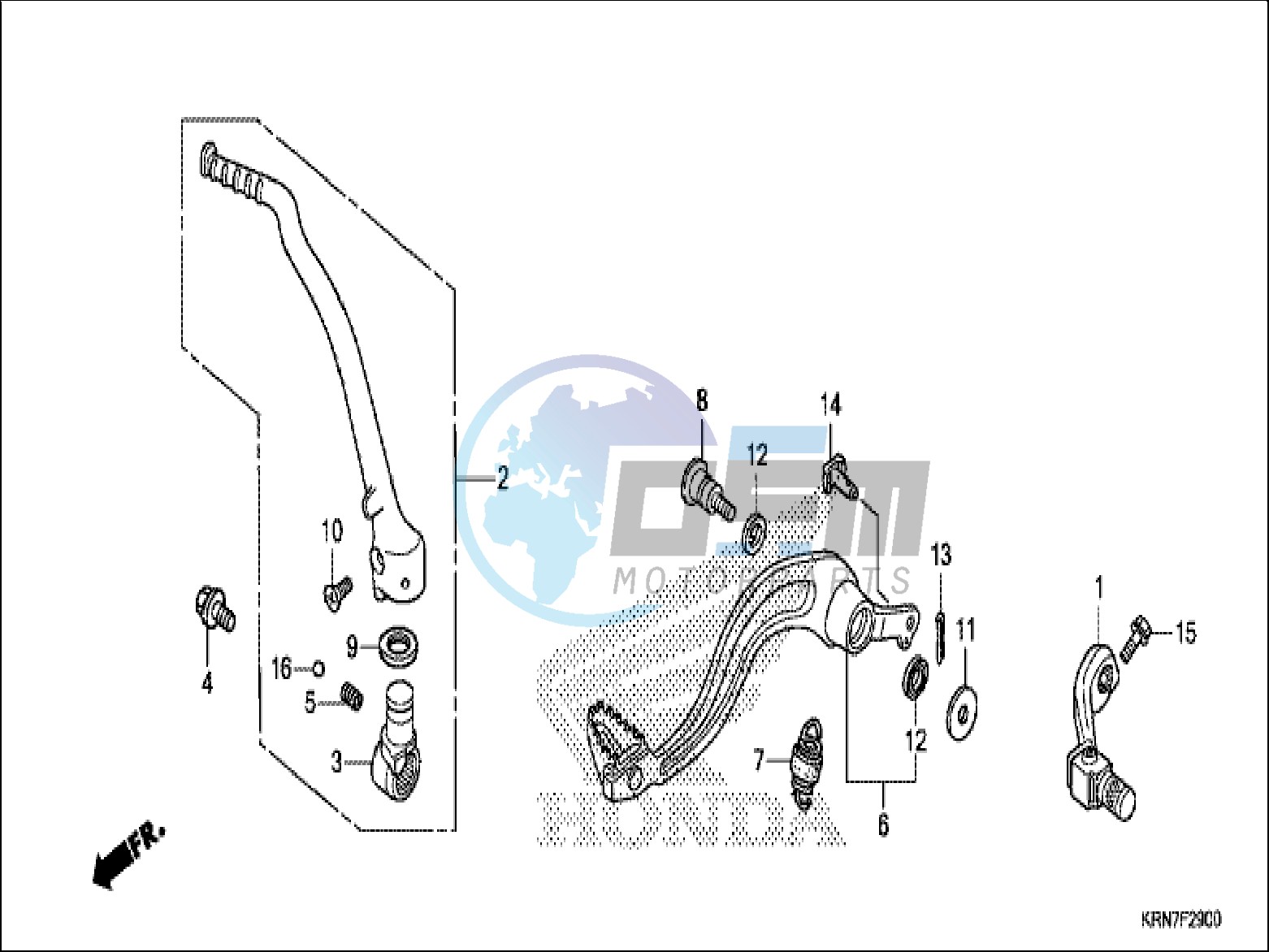 PEDAL/KICK STARTER ARM