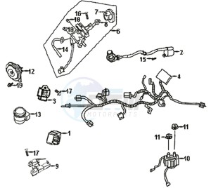 SYMPHONY 125 drawing WIRING HARNASS