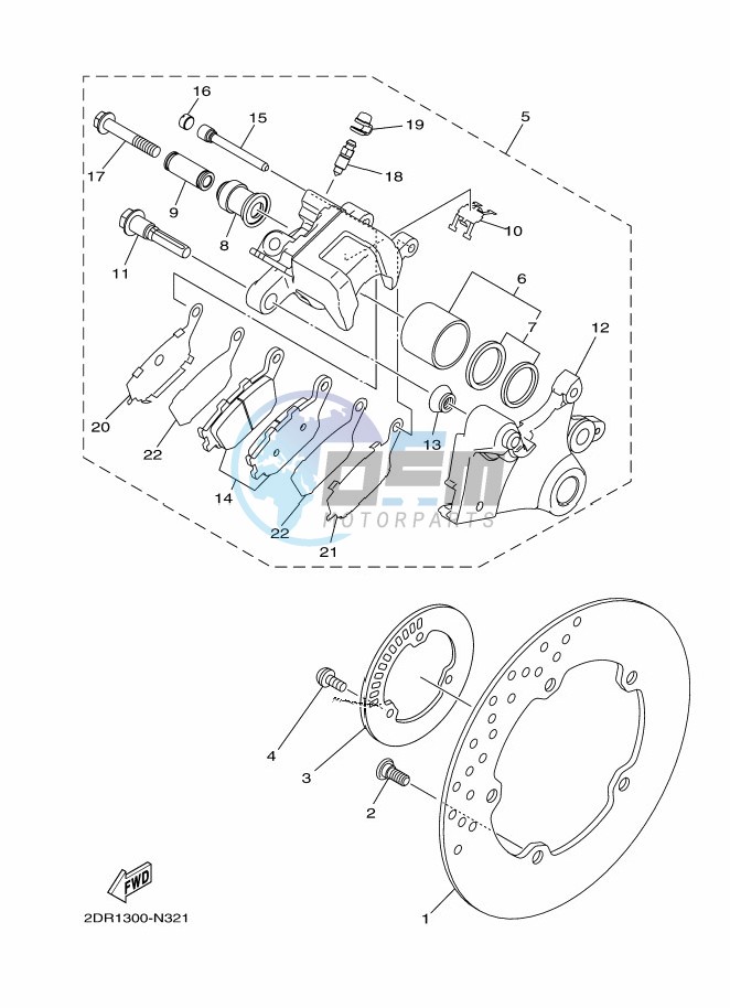 REAR BRAKE CALIPER