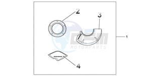 CBR1000RR9 Australia - (U / PSW) drawing CARBON CRANKCASE COVER SET