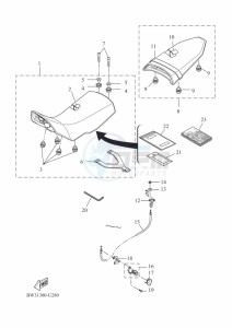 XTZ690-U TENERE 700 (BW32) drawing SEAT