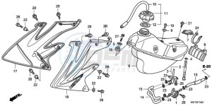 CRF450X9 Europe Direct - (ED) drawing FUEL TANK (CRF450X8,9)