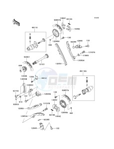 KSV 700 B [KFX 700] (B6F-B9F) B7F drawing CAMSHAFT-- S- -_TENSIONER