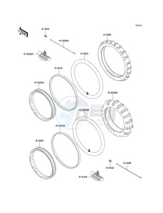 KDX 200 H (H10-H11) drawing WHEELS_TIRES