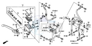 NT700VAA France - (F / ABS) drawing FR. BRAKE MASTER CYLINDER (ABS)