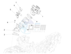 PRIMAVERA 150 4T 3V IE NOABS E3 (NAFTA) drawing Throttle body - Injector - Induction joint