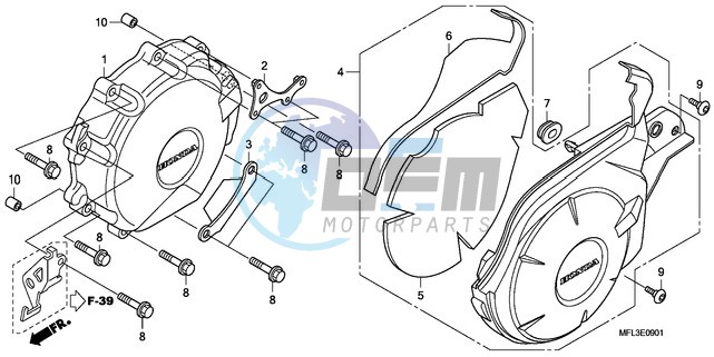 A.C. GENERATOR COVER (CBR 1000RA)