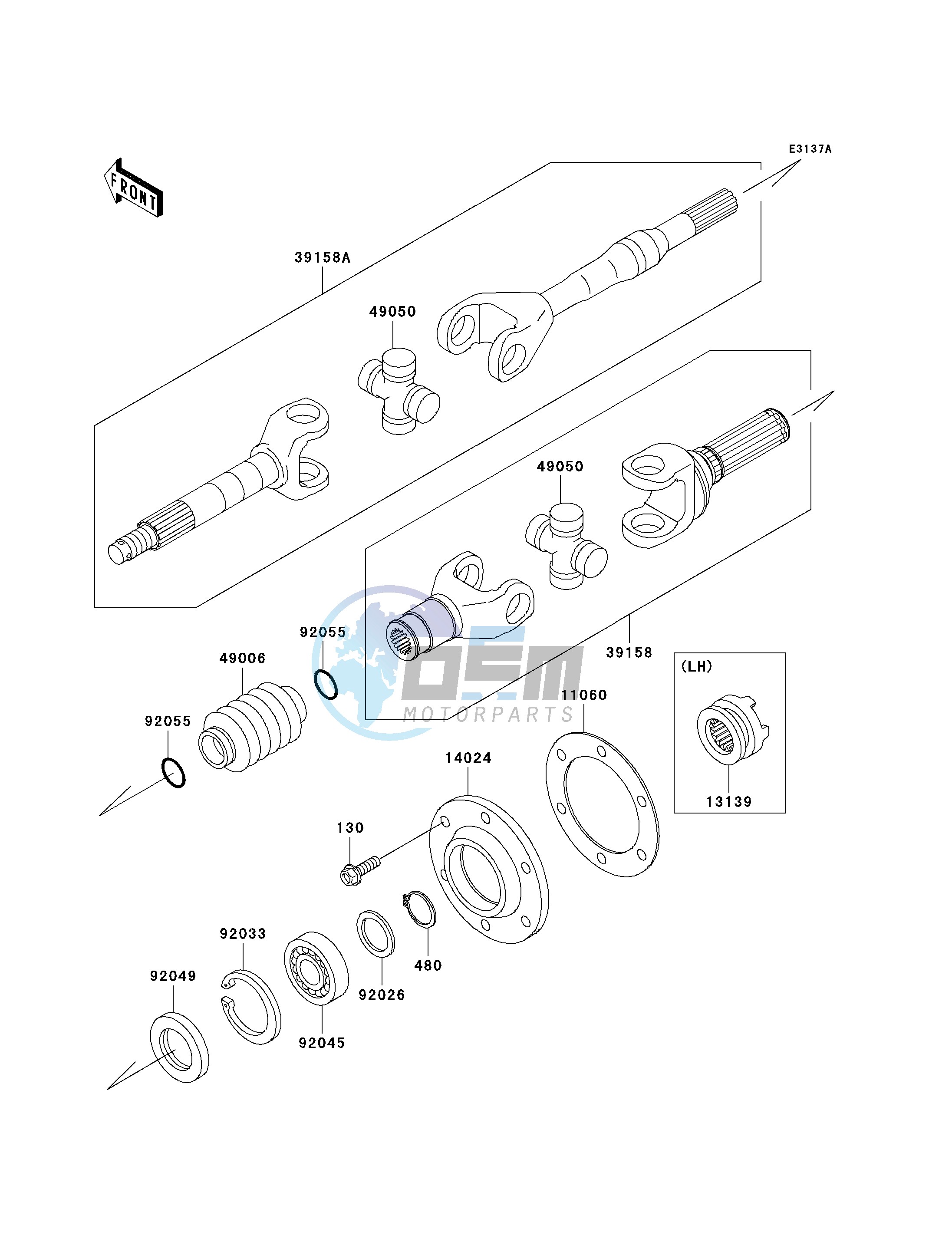 DRIVE SHAFT-REAR-- KAF620-G4_G5- -