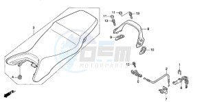 CBR600FS drawing SEAT (CBR600F/F44)