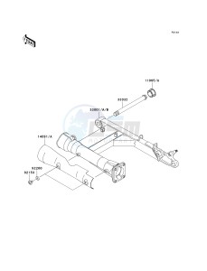 VN 1600 B [VULCAN 1600 MEAN STREAK] (B6F-B8FA) B7F drawing SWINGARM