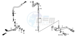 CBR600RA9 Europe Direct - (ED / ABS) drawing BRAKE PEDAL/CHANGE PEDAL