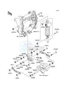 ZZR1400_ABS ZX1400FEF FR GB XX (EU ME A(FRICA) drawing Suspension/Shock Absorber