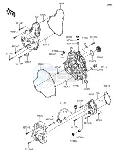 NINJA 650 EX650KHF XX (EU ME A(FRICA) drawing Engine Cover(s)