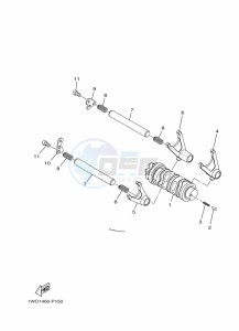 YZF320-A YZF-R3 (B2X3) drawing SHIFT CAM & FORK