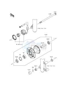 KLX125 KLX125CGF XX (EU ME A(FRICA) drawing Front Hub