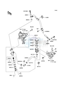 Z1000SX ZX1000GBF FR GB XX (EU ME A(FRICA) drawing Rear Master Cylinder