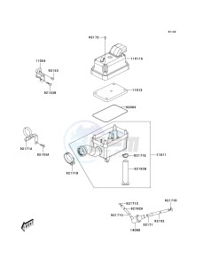 KSF 90 A [KFX90] (A7F-A9S) A7F drawing AIR CLEANER