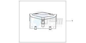 VT750CA9 Korea - (KO / ST) drawing LEATHER TOPCASE (PLAIN)