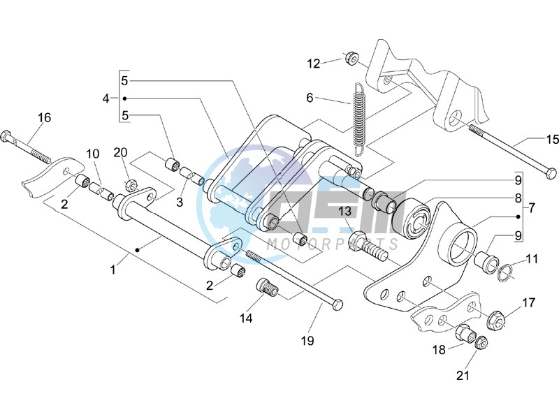 Swinging arm