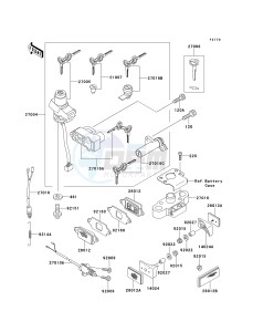 ZX 1100 D [NINJA ZX-11] (D7-D9) [NINJA ZX-11] drawing IGNITION SWITCH_LOCKS_REFLECTORS