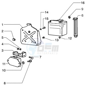 PX 150 E U.S.A. drawing Battery - Regulator