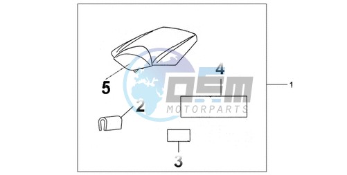 REAR SEAT COWL ACHILLES BLACK METALLIC