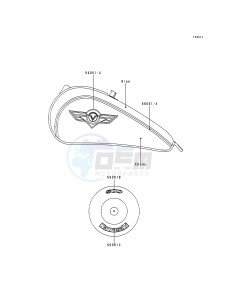 VN 800 B [VULCAN 800 CLASSIC] (B1-B5) [VULCAN 800 CLASSIC] drawing DECALS-- EBONY_BLUE- --- VN800-B1- -